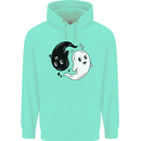 Funny Halloween Ying Yang Ghosts Childrens Kids Hoodie Peppermint