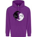 Funny Halloween Ying Yang Ghosts Childrens Kids Hoodie Purple