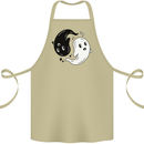 Funny Halloween Ying Yang Ghosts Cotton Apron 100% Organic Khaki