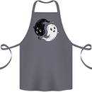 Funny Halloween Ying Yang Ghosts Cotton Apron 100% Organic Steel