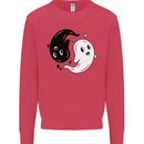 Funny Halloween Ying Yang Ghosts Kids Sweatshirt Jumper Heliconia