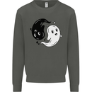 Funny Halloween Ying Yang Ghosts Kids Sweatshirt Jumper Storm Grey