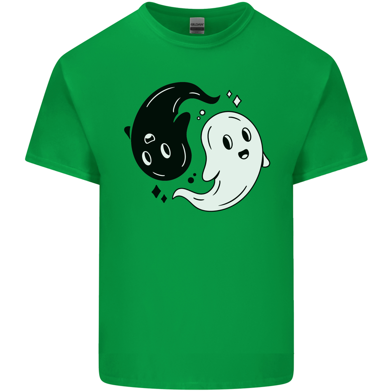 Funny Halloween Ying Yang Ghosts Kids T-Shirt Childrens Irish Green