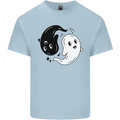 Funny Halloween Ying Yang Ghosts Kids T-Shirt Childrens Light Blue