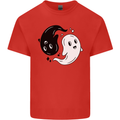 Funny Halloween Ying Yang Ghosts Kids T-Shirt Childrens Red