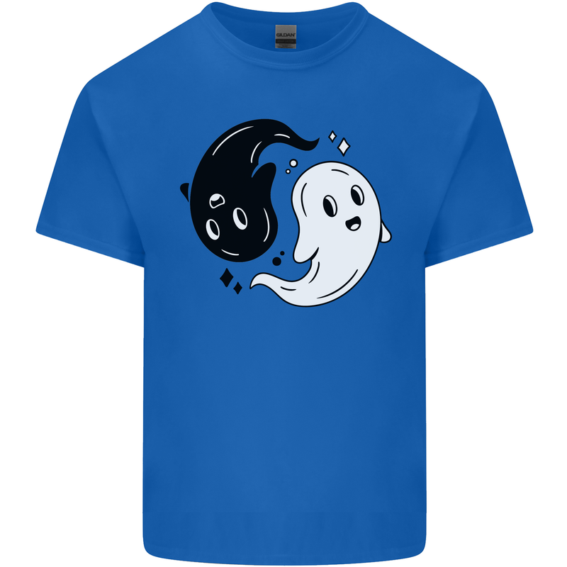 Funny Halloween Ying Yang Ghosts Kids T-Shirt Childrens Royal Blue