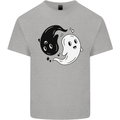 Funny Halloween Ying Yang Ghosts Kids T-Shirt Childrens Sports Grey