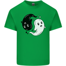 Funny Halloween Ying Yang Ghosts Mens Cotton T-Shirt Tee Top Irish Green