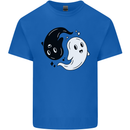 Funny Halloween Ying Yang Ghosts Mens Cotton T-Shirt Tee Top Royal Blue