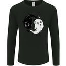 Funny Halloween Ying Yang Ghosts Mens Long Sleeve T-Shirt Black