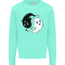Funny Halloween Ying Yang Ghosts Mens Sweatshirt Jumper Peppermint