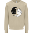 Funny Halloween Ying Yang Ghosts Mens Sweatshirt Jumper Sand
