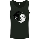 Funny Halloween Ying Yang Ghosts Mens Vest Tank Top Black