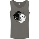 Funny Halloween Ying Yang Ghosts Mens Vest Tank Top Charcoal