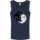 Funny Halloween Ying Yang Ghosts Mens Vest Tank Top Navy Blue