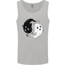 Funny Halloween Ying Yang Ghosts Mens Vest Tank Top Sports Grey