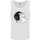 Funny Halloween Ying Yang Ghosts Mens Vest Tank Top White