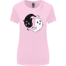 Funny Halloween Ying Yang Ghosts Womens Wider Cut T-Shirt Light Pink