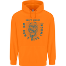 Funny Halloween Zombie We Dont Bite Much Childrens Kids Hoodie Orange