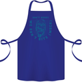 Funny Halloween Zombie We Dont Bite Much Cotton Apron 100% Organic Royal Blue