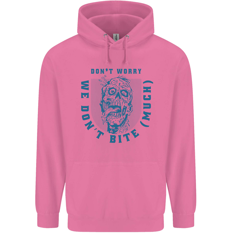 Funny Halloween Zombie We Dont Bite Much Mens 80% Cotton Hoodie Azelea