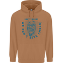 Funny Halloween Zombie We Dont Bite Much Mens 80% Cotton Hoodie Caramel Latte