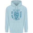 Funny Halloween Zombie We Dont Bite Much Mens 80% Cotton Hoodie Light Blue
