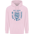 Funny Halloween Zombie We Dont Bite Much Mens 80% Cotton Hoodie Light Pink