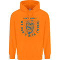 Funny Halloween Zombie We Dont Bite Much Mens 80% Cotton Hoodie Orange