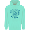 Funny Halloween Zombie We Dont Bite Much Mens 80% Cotton Hoodie Peppermint