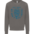Funny Halloween Zombie We Dont Bite Much Mens Sweatshirt Jumper Charcoal
