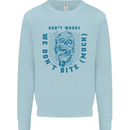 Funny Halloween Zombie We Dont Bite Much Mens Sweatshirt Jumper Light Blue
