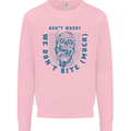 Funny Halloween Zombie We Dont Bite Much Mens Sweatshirt Jumper Light Pink