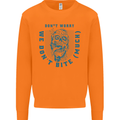 Funny Halloween Zombie We Dont Bite Much Mens Sweatshirt Jumper Orange
