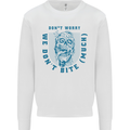 Funny Halloween Zombie We Dont Bite Much Mens Sweatshirt Jumper White