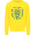 Funny Halloween Zombie We Dont Bite Much Mens Sweatshirt Jumper Yellow