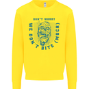 Funny Halloween Zombie We Dont Bite Much Mens Sweatshirt Jumper Yellow