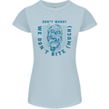 Funny Halloween Zombie We Dont Bite Much Womens Petite Cut T-Shirt Light Blue