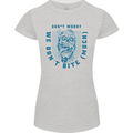 Funny Halloween Zombie We Dont Bite Much Womens Petite Cut T-Shirt Sports Grey