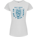 Funny Halloween Zombie We Dont Bite Much Womens Petite Cut T-Shirt White