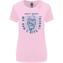 Funny Halloween Zombie We Dont Bite Much Womens Wider Cut T-Shirt Light Pink