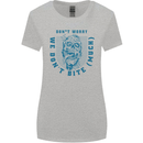 Funny Halloween Zombie We Dont Bite Much Womens Wider Cut T-Shirt Sports Grey