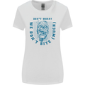 Funny Halloween Zombie We Dont Bite Much Womens Wider Cut T-Shirt White
