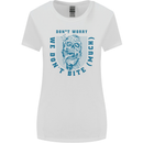 Funny Halloween Zombie We Dont Bite Much Womens Wider Cut T-Shirt White