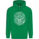 Funny Hipster Lion Childrens Kids Hoodie Irish Green