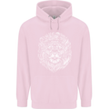 Funny Hipster Lion Childrens Kids Hoodie Light Pink