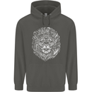 Funny Hipster Lion Childrens Kids Hoodie Storm Grey