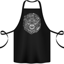 Funny Hipster Lion Cotton Apron 100% Organic Black
