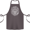 Funny Hipster Lion Cotton Apron 100% Organic Dark Grey