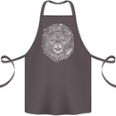 Funny Hipster Lion Cotton Apron 100% Organic Dark Grey